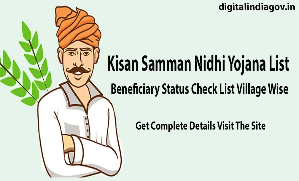 Kisan Samman Nidhi Yojana List, check, Pm Kisan.Gov.In Registration, Beneficiary Status Check List Village Wise