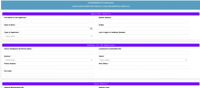 Tamil Nadu Covid 19 E Pass
