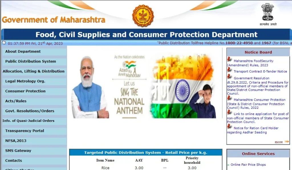 Maharashtra Ration CardList Update