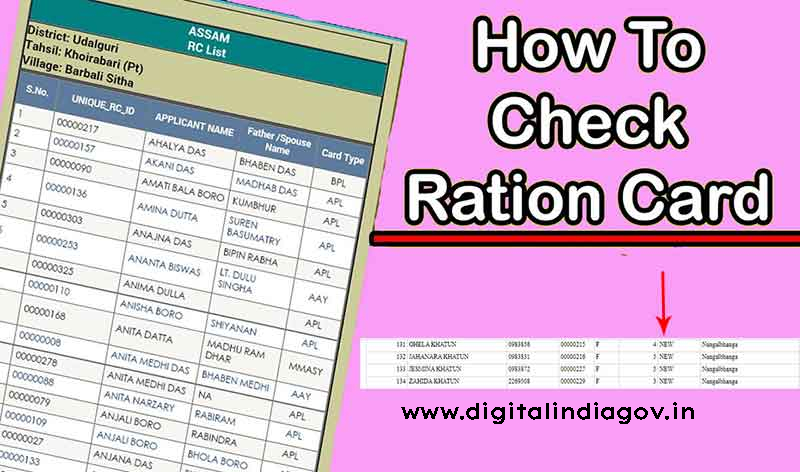 Assam Ration Card List