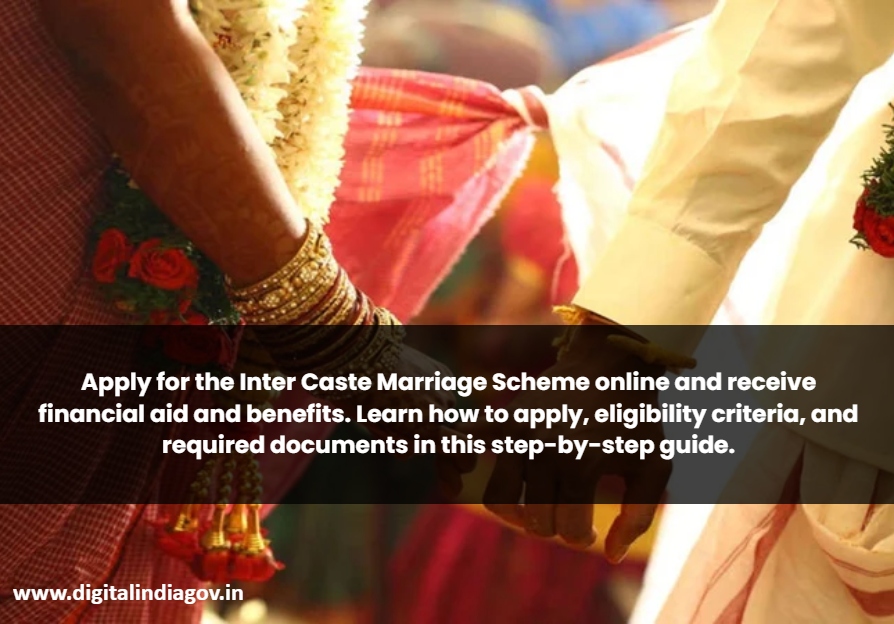 Inter Caste Marriage Scheme Online Apply Details